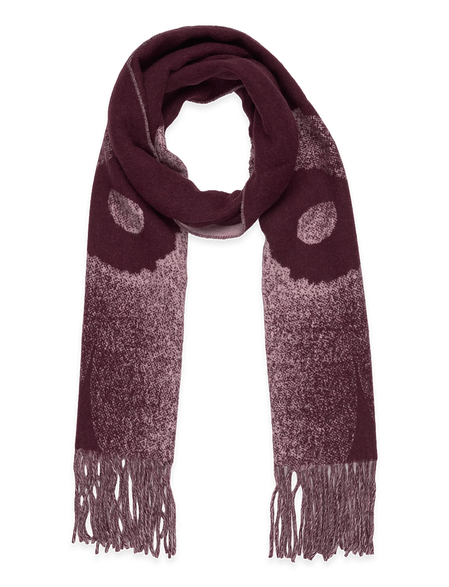 Marimekko - ONNEKAS UNIKKO - halstørklæder - light pink, dark wine red - 0