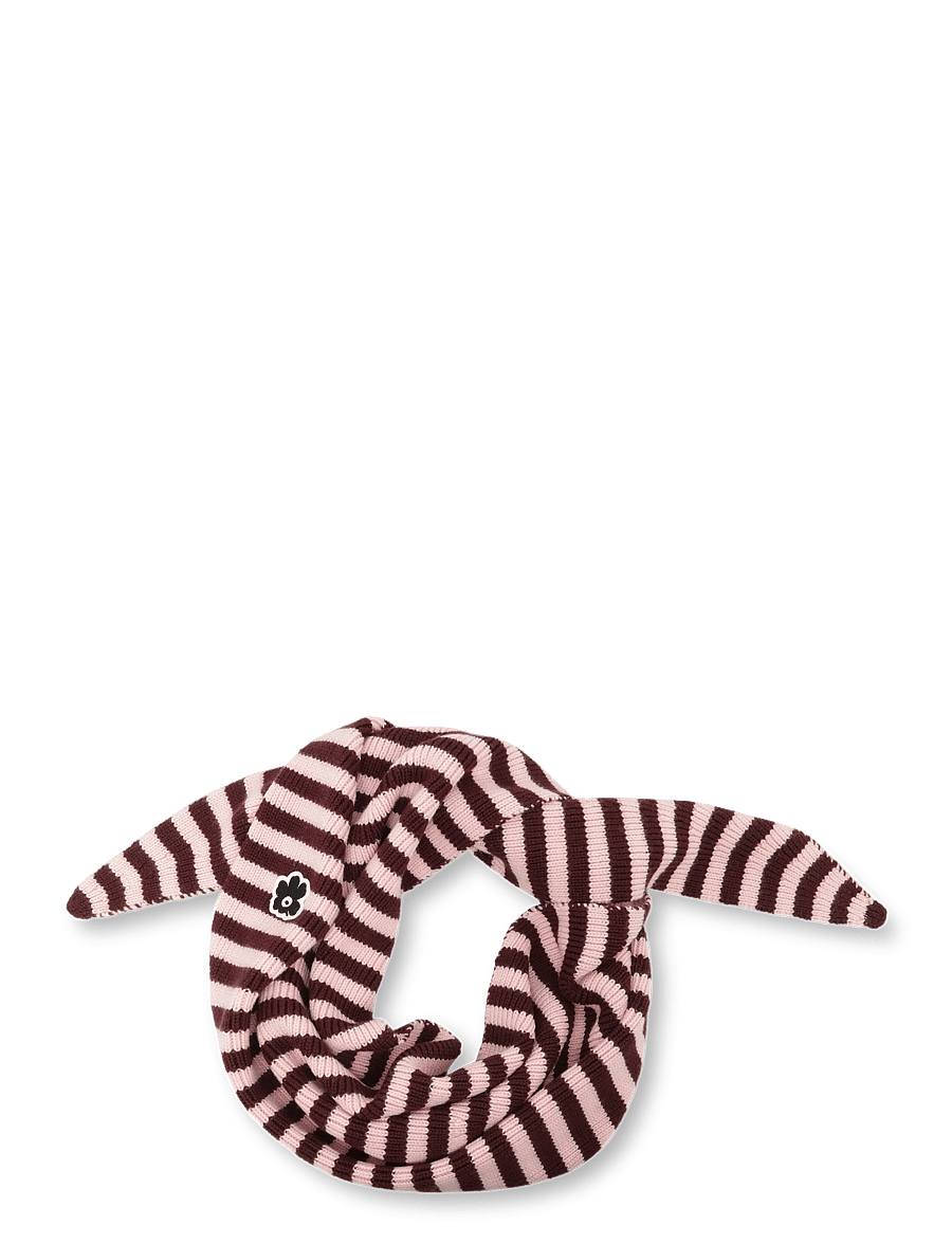 Marimekko - BANNERI TASARAITA - talvesallid - light pink, dark wine red - 1