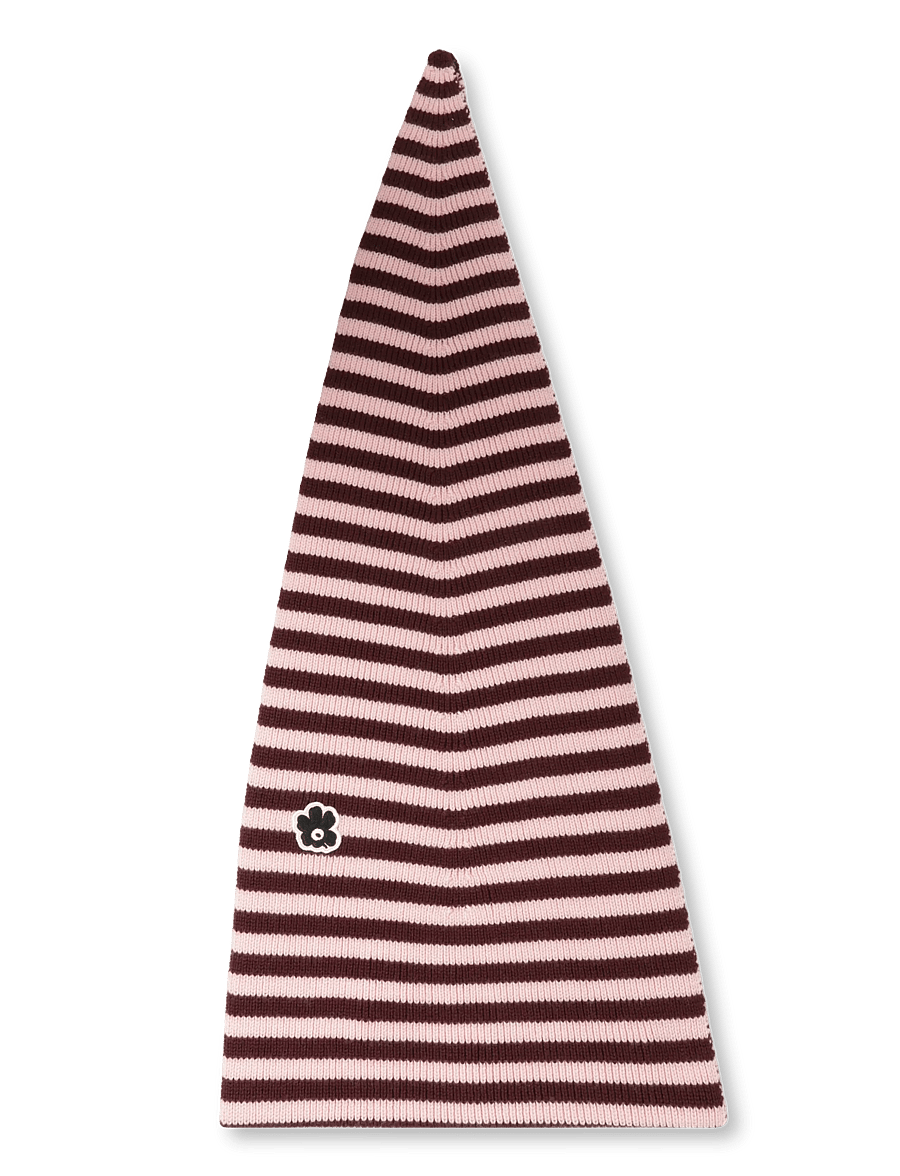Marimekko - BANNERI TASARAITA - talvesallid - light pink, dark wine red - 2