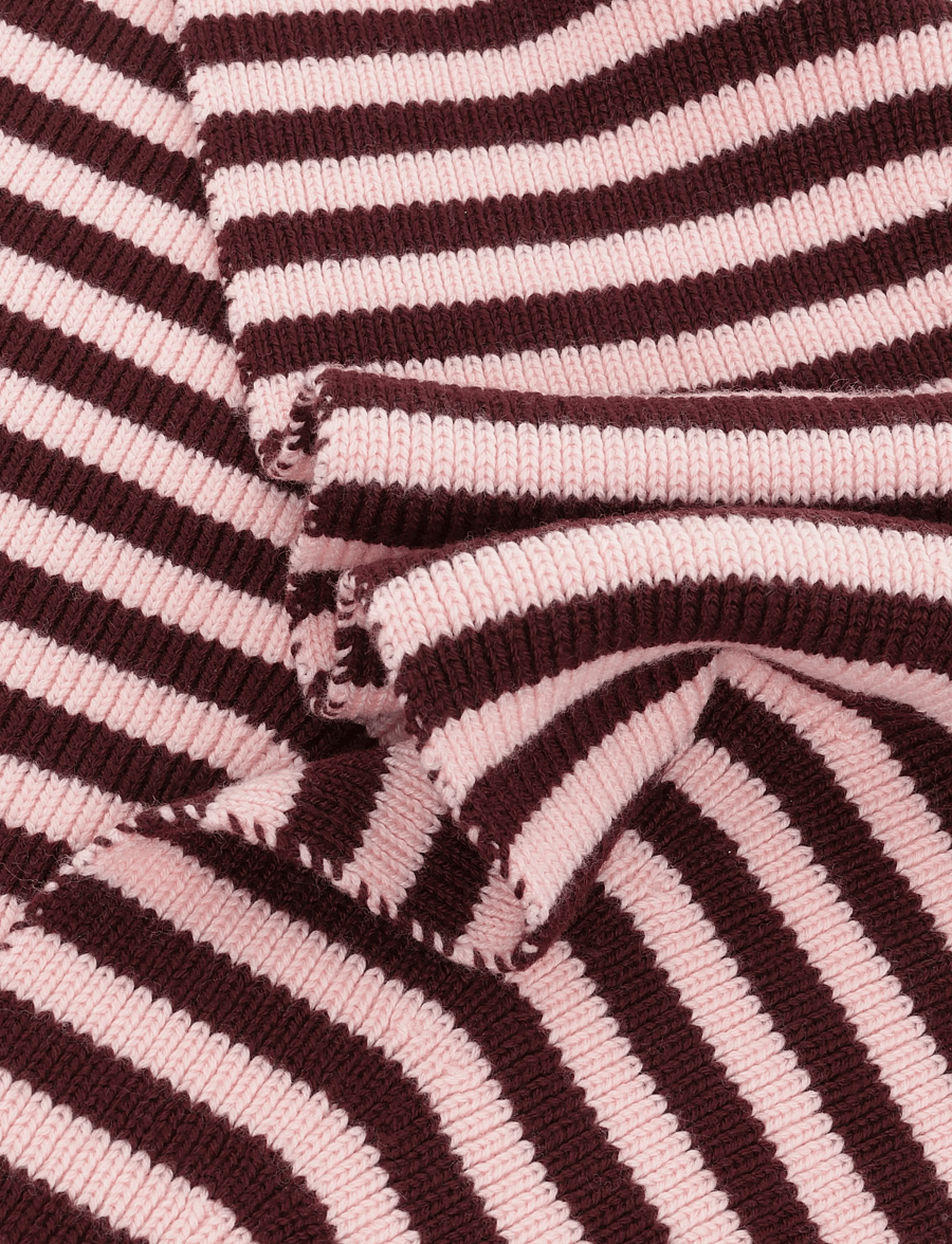 Marimekko - BANNERI TASARAITA - talvesallid - light pink, dark wine red - 3