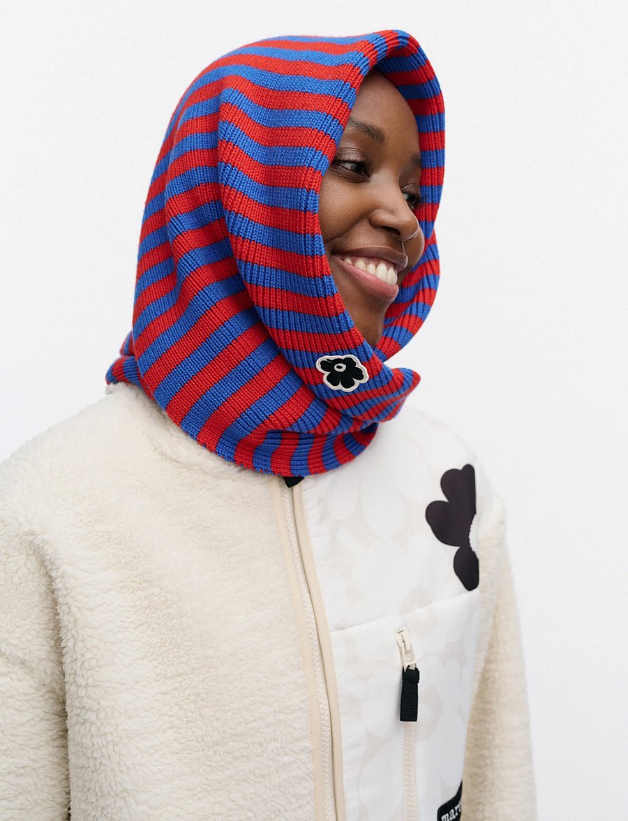 Marimekko - BANNERI TASARAITA - besondere anlässe - red, blue - 0