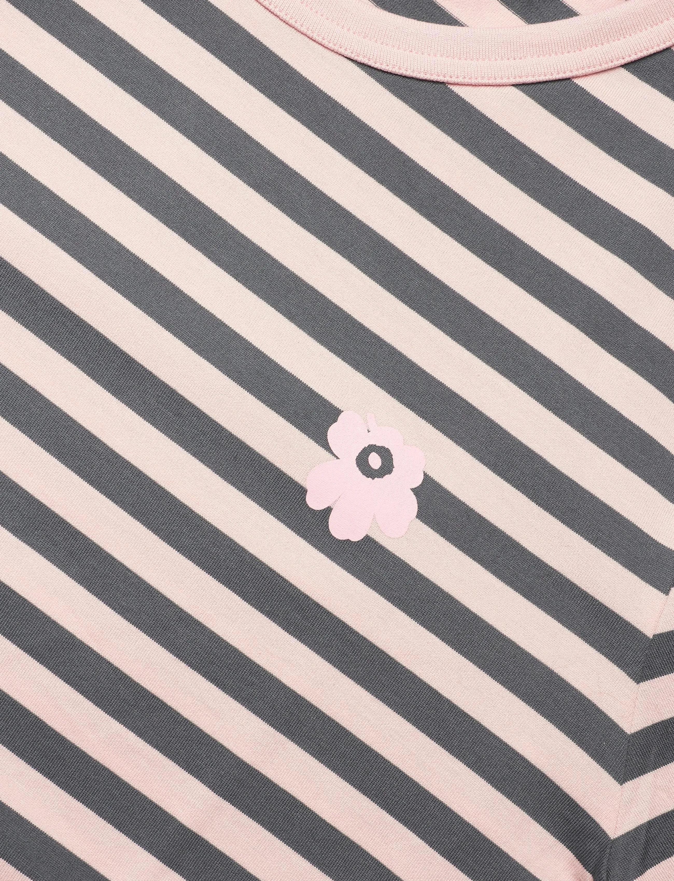 Marimekko - TASARAITA UNISEX UNIKKO LS - light pink, dark grey - 5