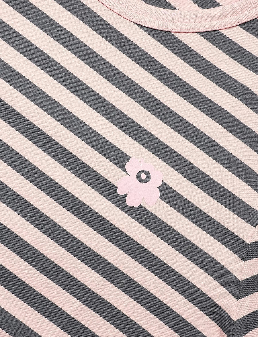 Marimekko - TASARAITA UNISEX UNIKKO LS - long-sleeved tops - light pink, dark grey - 5