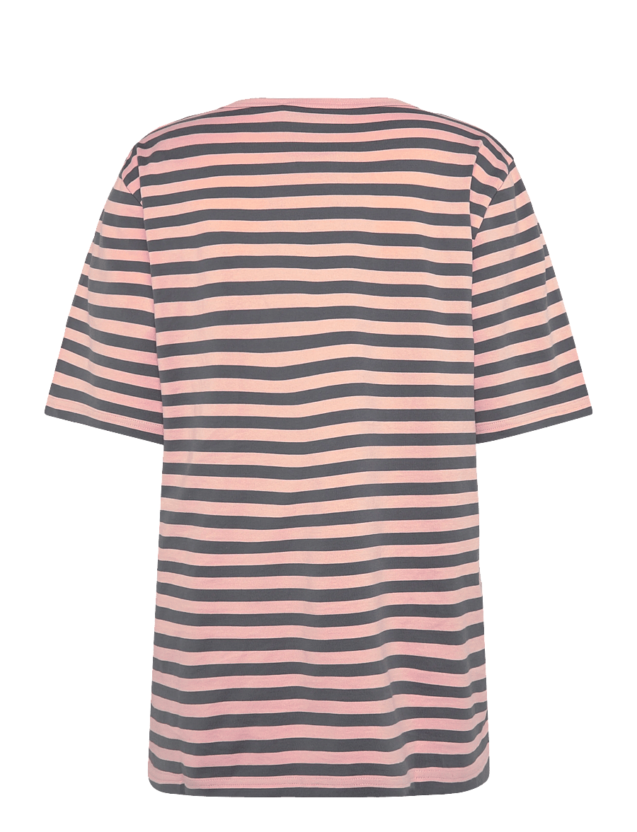 Marimekko - TASARAITA UNISEX UNIKKO SS - t-shirts - light pink, dark grey - 2