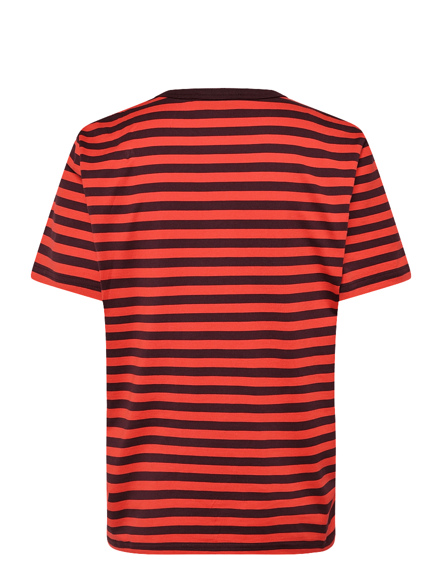 Marimekko - TASARAITA UNIKKO SS - t-shirts - wine red, red - 2