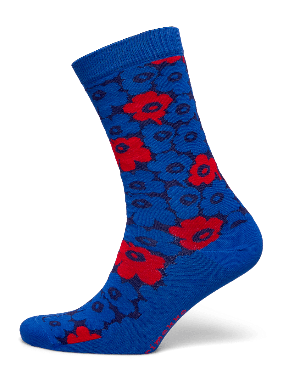 Marimekko - LINJAUS PIKKUINEN UNIKKO - klassikalised sokid - blue, dark blue, red - 0