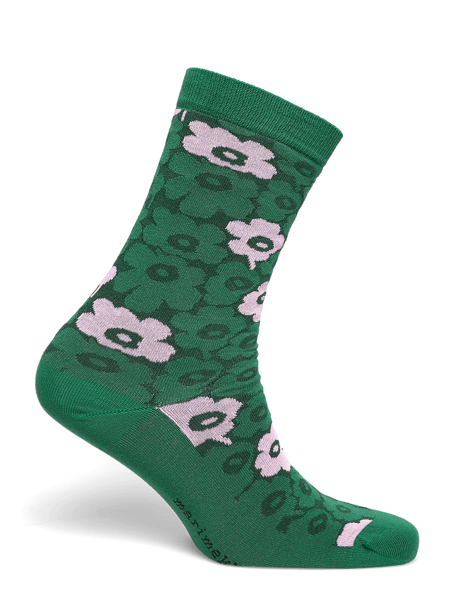 Marimekko - LINJAUS PIKKUINEN UNIKKO - vanliga strumpor - green, dark green, pink - 1