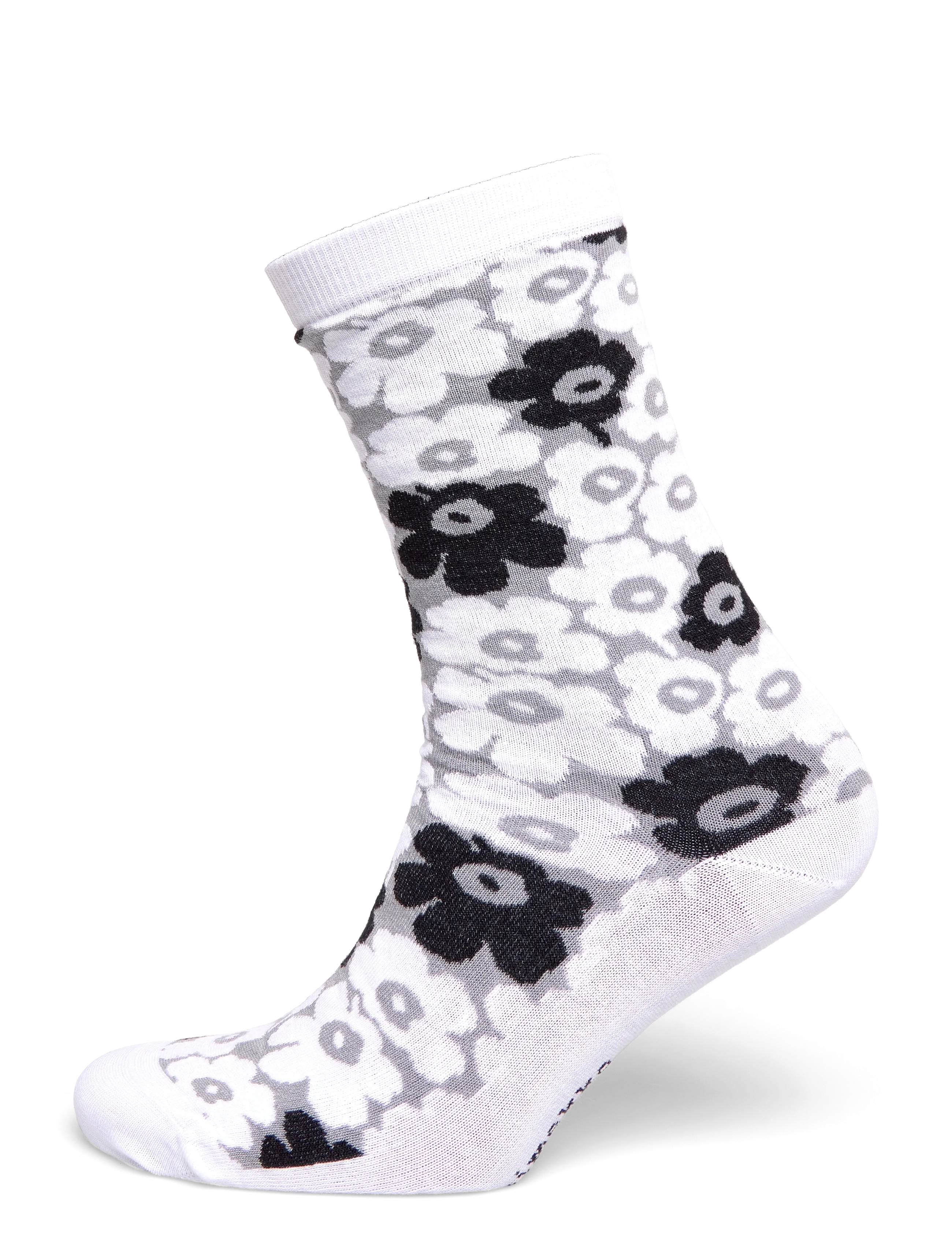 Marimekko - LINJAUS PIKKUINEN UNIKKO - almindelige strømper - white, grey, black - 0