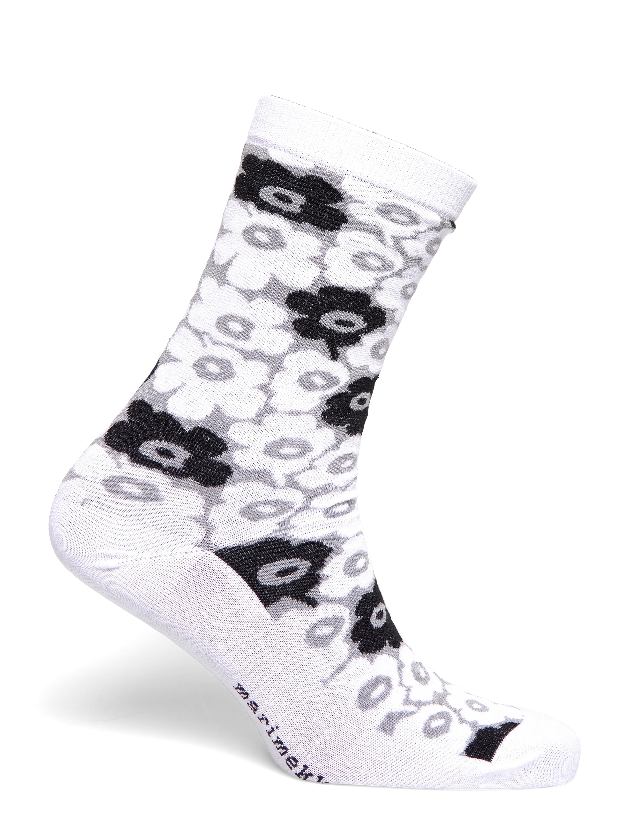 Marimekko - LINJAUS PIKKUINEN UNIKKO - almindelige strømper - white, grey, black - 1