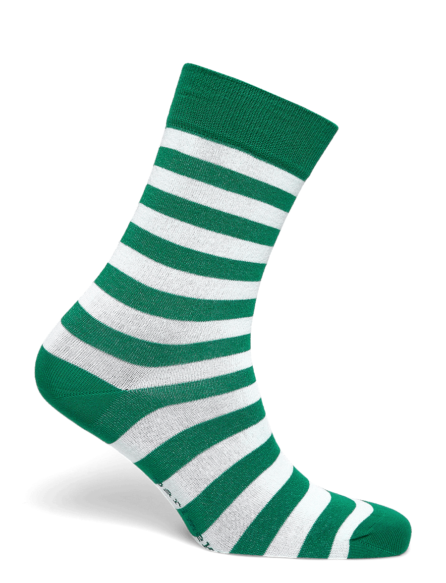 Marimekko - KASVAA TASARAITA UNIKKO ONE - normale socken - green, dark green, white - 1