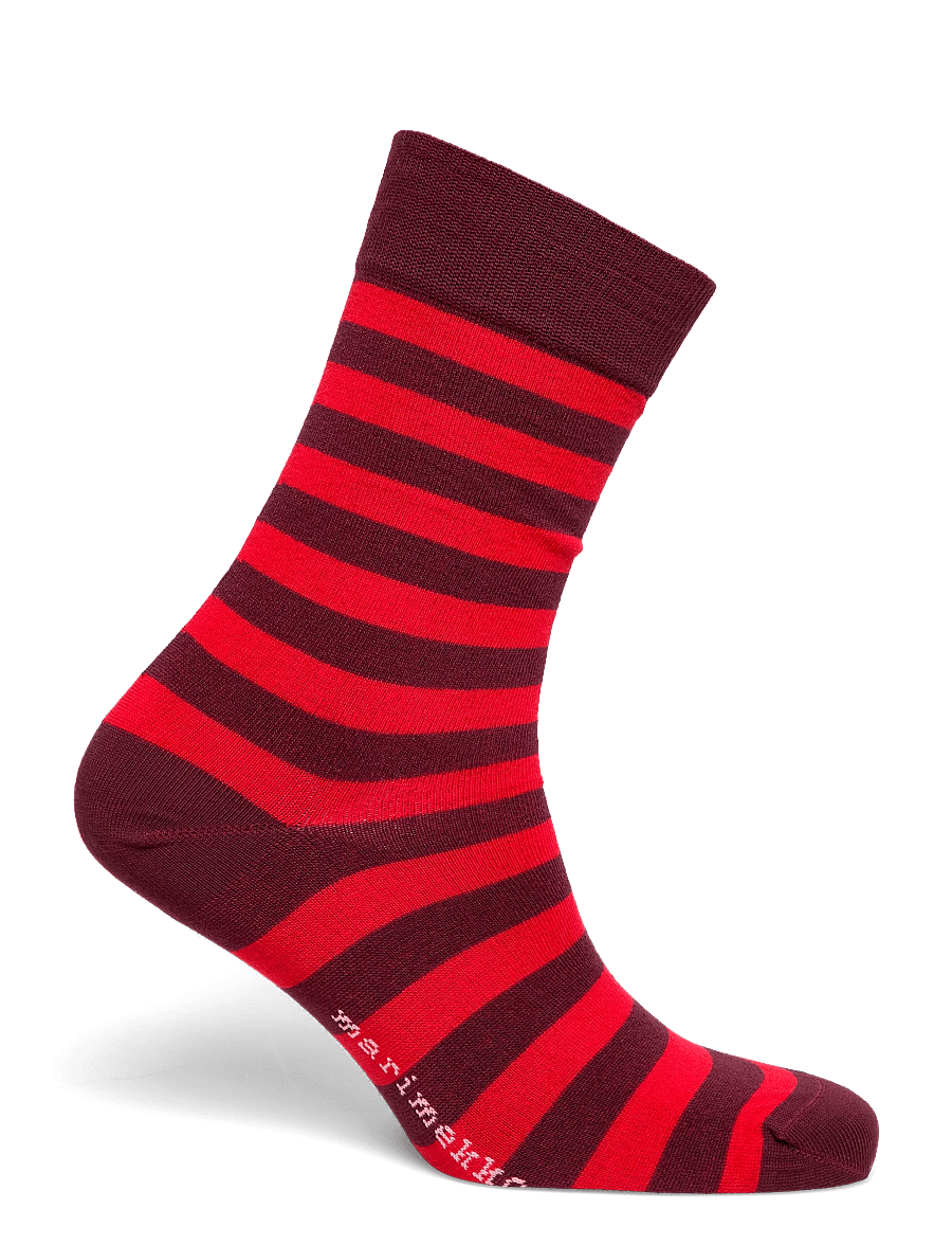 Marimekko - KASVAA TASARAITA UNIKKO ONE - normale socken - wine red, red, pink - 1