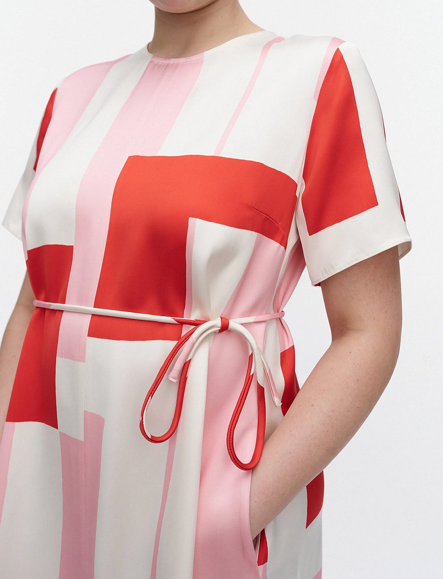 Marimekko - HILJAUS ATTIKA - summer dresses - off white, light pink, red - 3