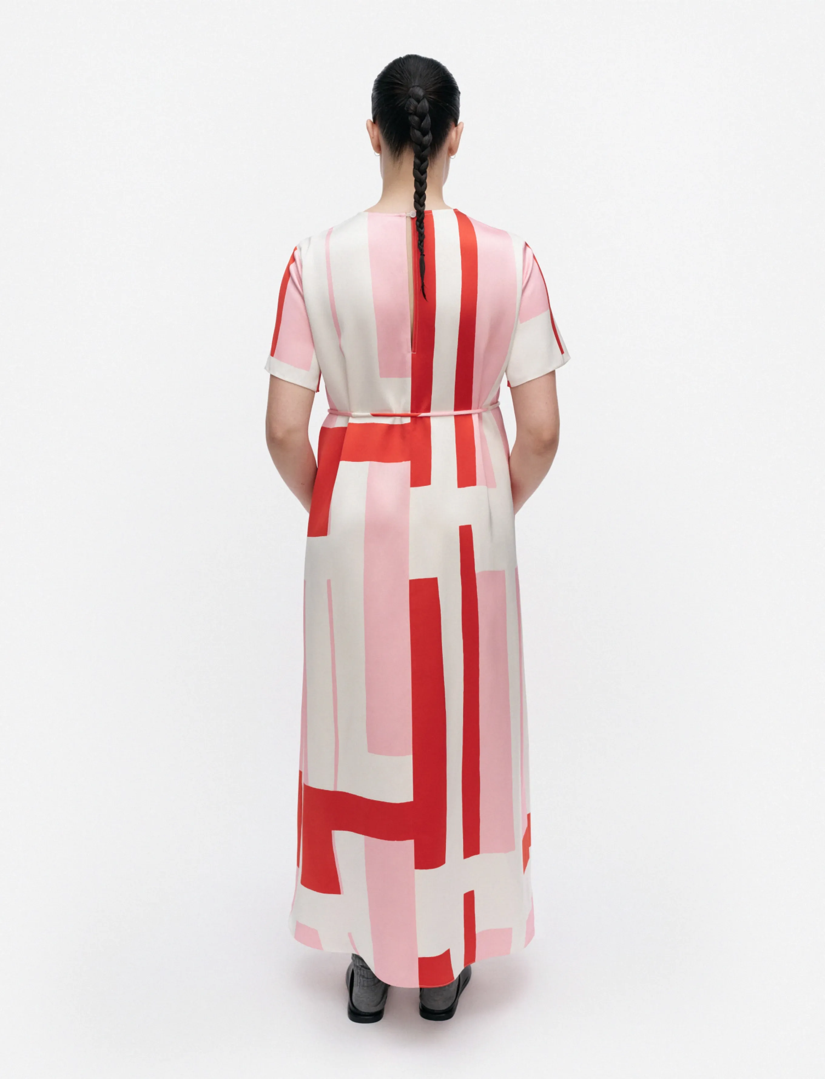 Marimekko - HILJAUS ATTIKA - summer dresses - off white, light pink, red - 4