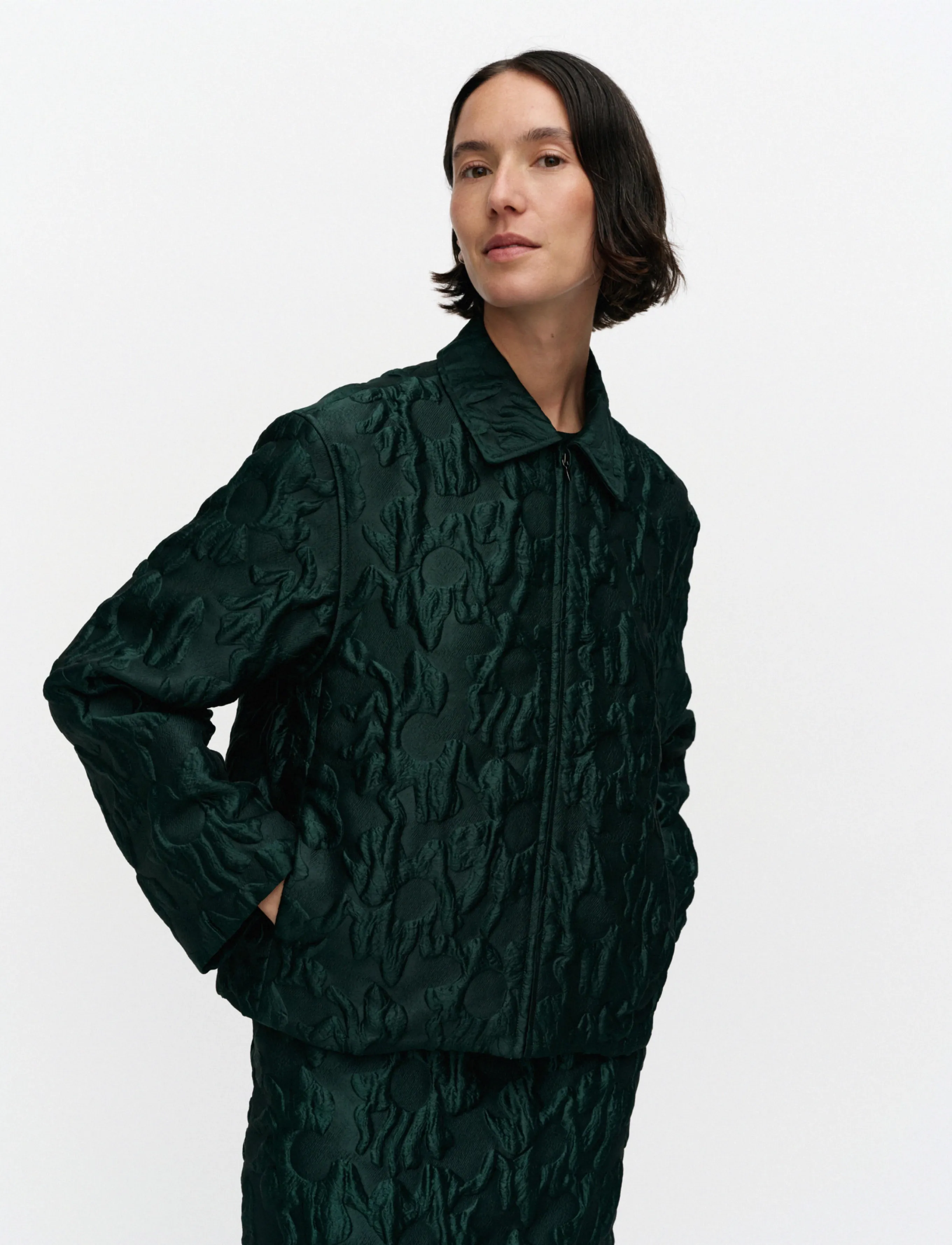 Marimekko - KIINTYMYS LOSSI - steppjacken - dark green - 3