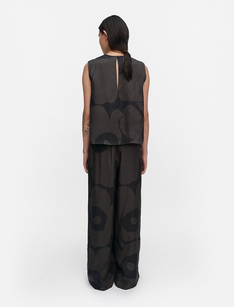 Marimekko - KAAKKOIS UNIKKO - hosen mit weitem bein - dark grey, black - 4