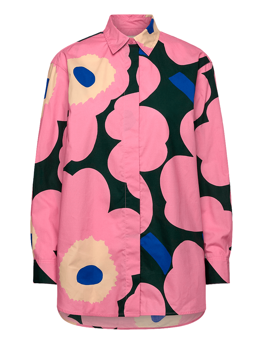 Marimekko - RUOSTE UNIKKO - langärmlige hemden - 365-pink, green, blue - 1