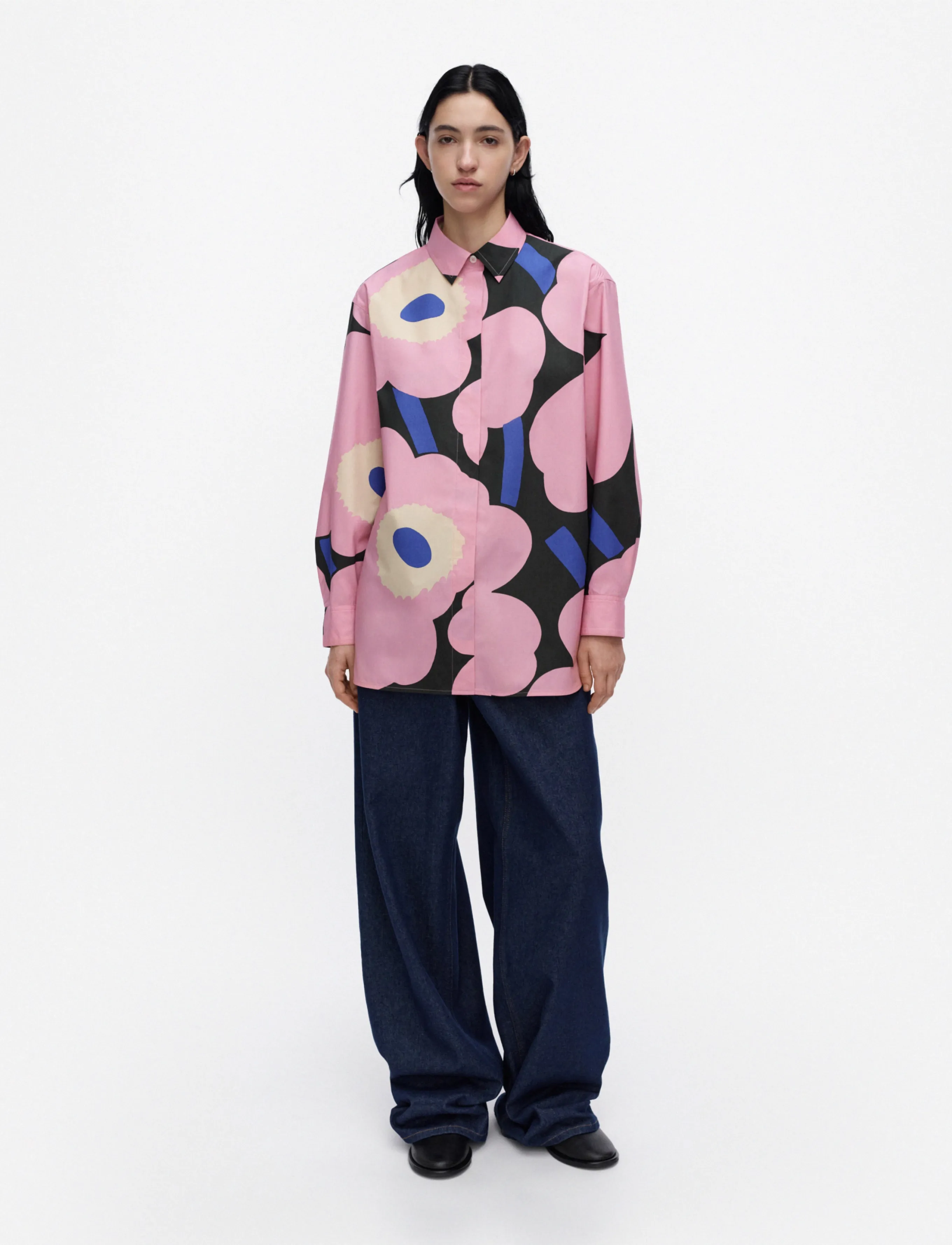 Marimekko RUOSTE UNIKKO - Hemden - 365-PINK, GREEN, BLUE / pink/rose