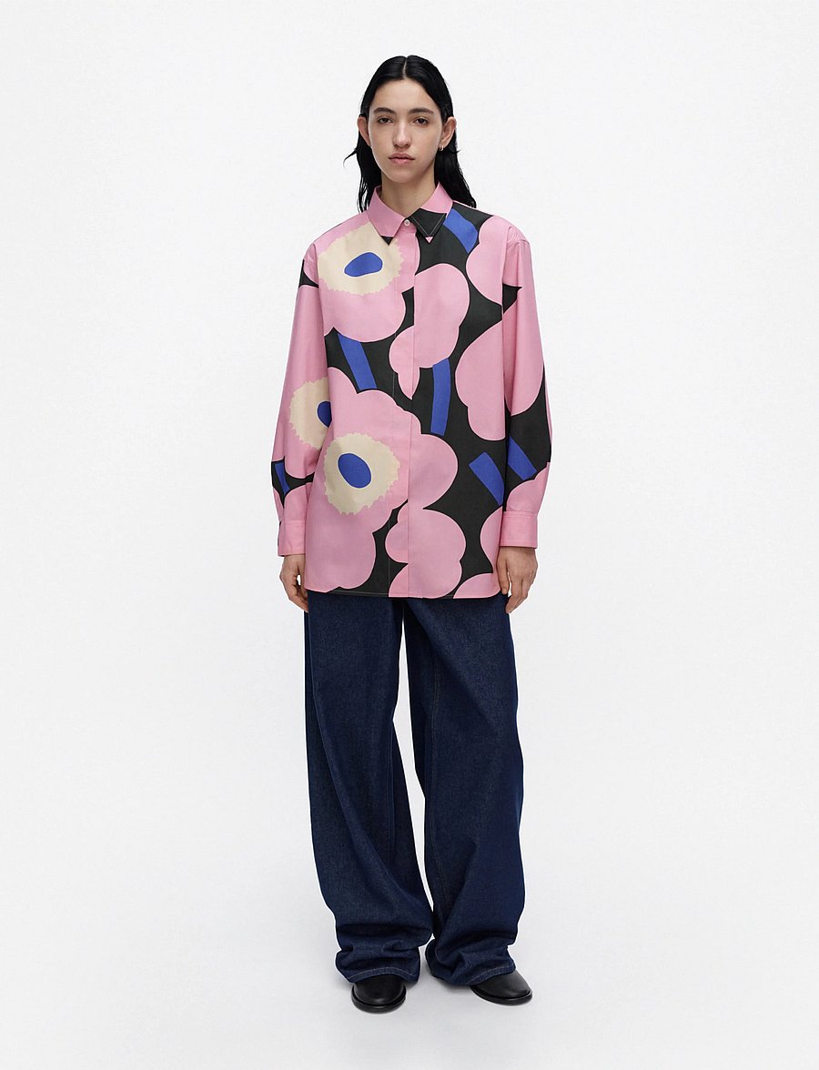 Marimekko - RUOSTE UNIKKO - langärmlige hemden - 365-pink, green, blue - 0