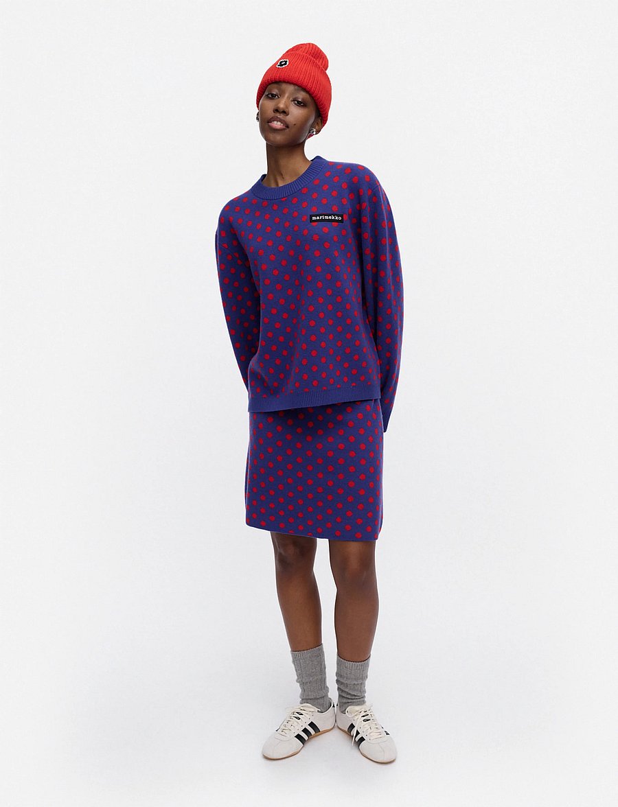 Marimekko - RWS KOILLIS PALLO - strickröcke - blue, red - 0