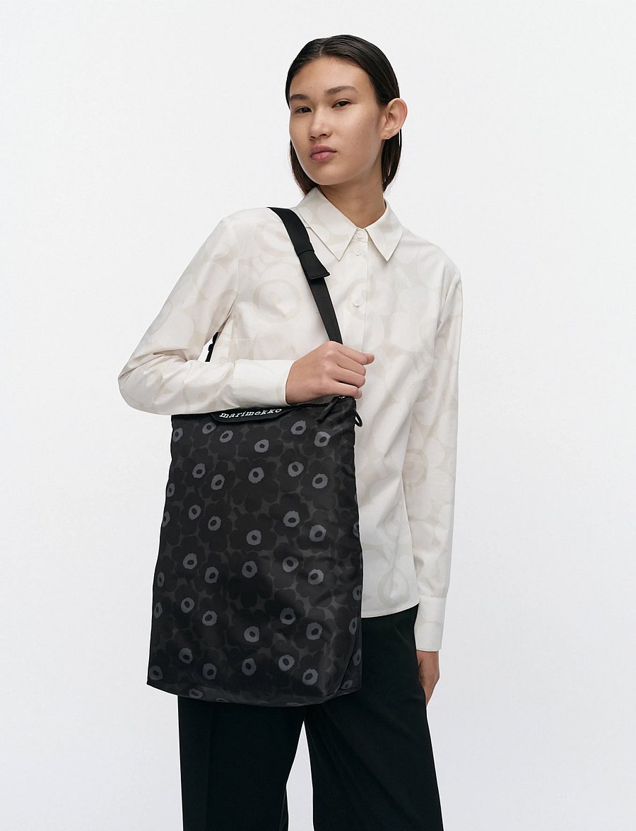 Marimekko - NEAT CROSSBODY UNIKKO M - crossbody bags - black, dark grey - 0