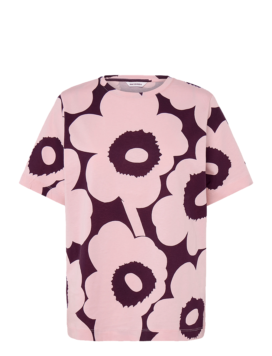 Marimekko - TUNNIT UNIKKO - t-shirts - light pink, dark purple - 1