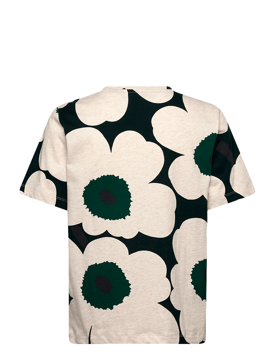 Marimekko - TUNNIT UNIKKO - t-shirts - dark green, beige melange - 1