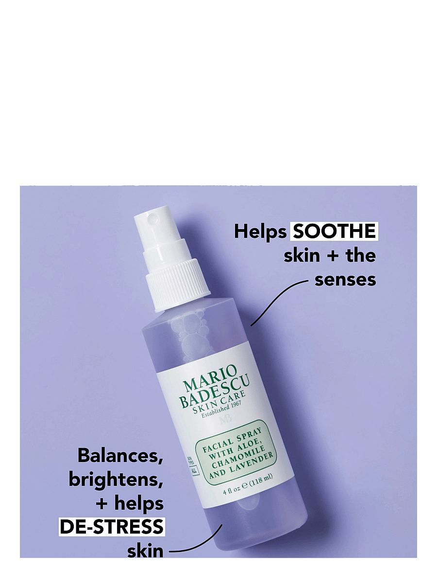 Mario Badescu - Mario Badescu Facial Spray W/ Aloe, Chamomile & Lavender 118ml - ansiktsvatten - clear - 4