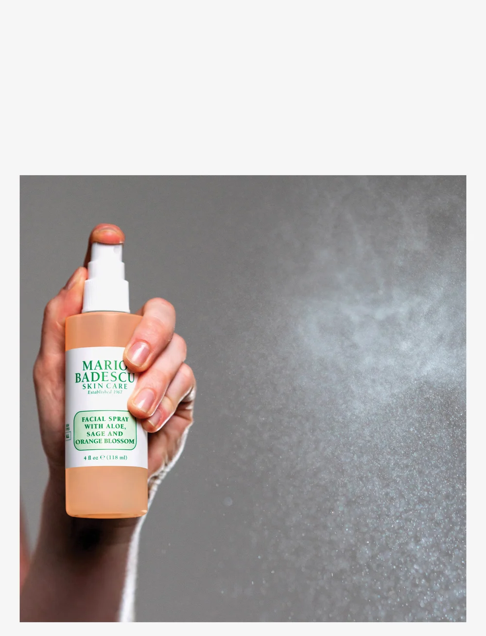 Mario Badescu - Mario Badescu Facial Spray W/ Aloe, Sage & Orange Blossom 118ml - kasvosuihkeet - clear - 2