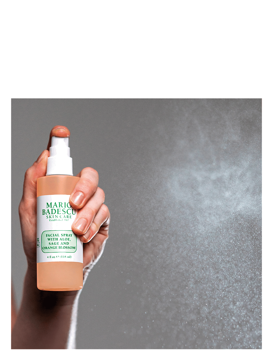 Mario Badescu - Mario Badescu Facial Spray W/ Aloe, Sage & Orange Blossom 118ml - ansigtsmist - clear - 2