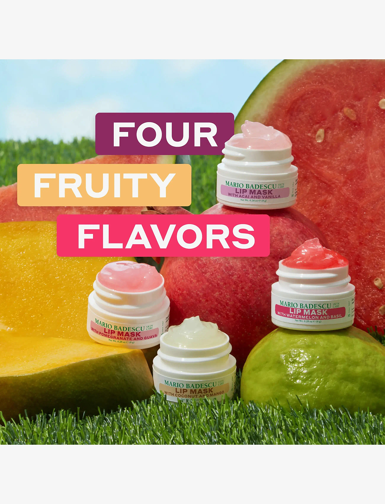 Mario Badescu - Lip Mask Collection (4 lip masks x 8ml) - læbemaske - no color - 5