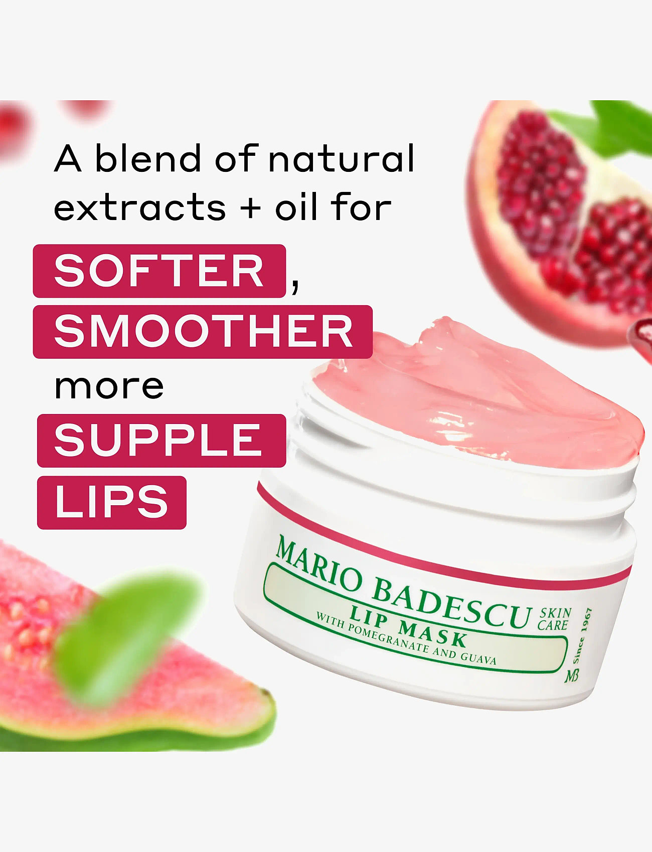 Mario Badescu - Lip Mask With Pomegranate & Guava - läppmasker - no color - 3
