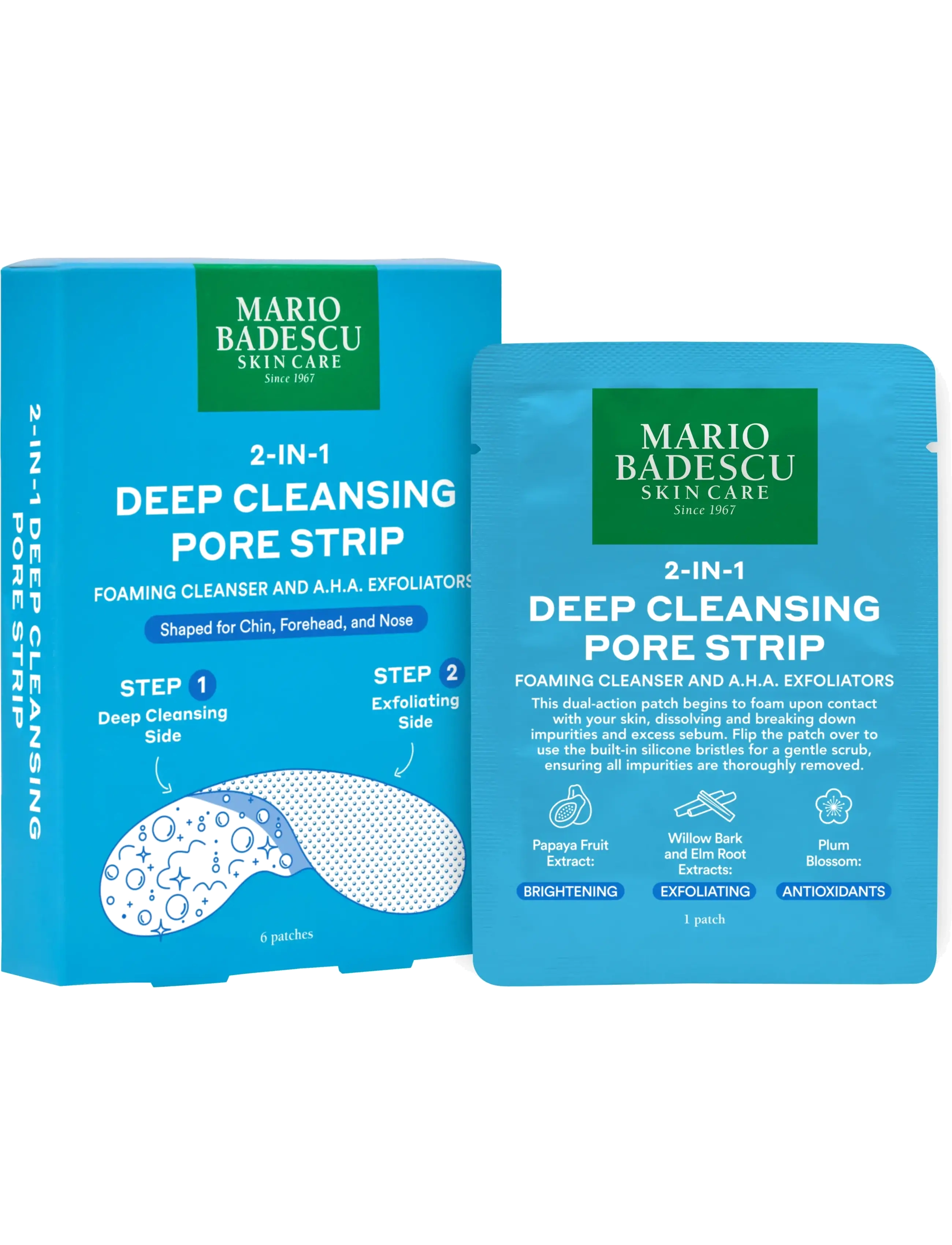 Mario Badescu - 2-In-1 Deep Cleansing Pore Strip - kasvonpuhdistusliinat - no color - 2