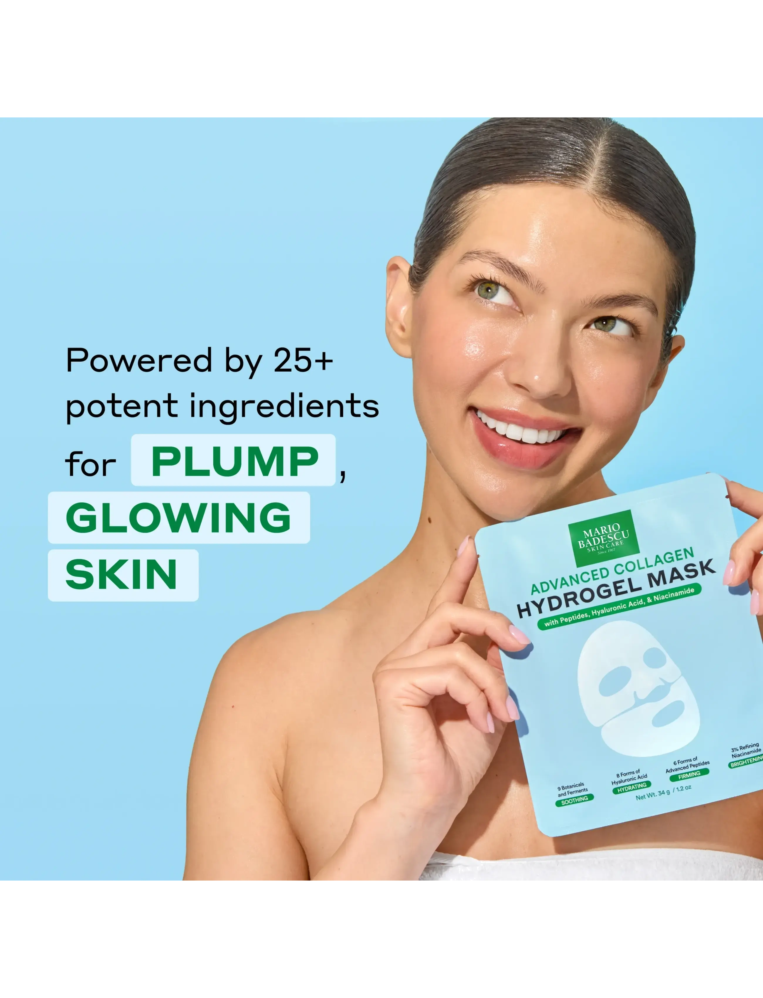 Mario Badescu - Advanced Collagen Hydrogel Sheet Mask - sheet masks - no color - 3