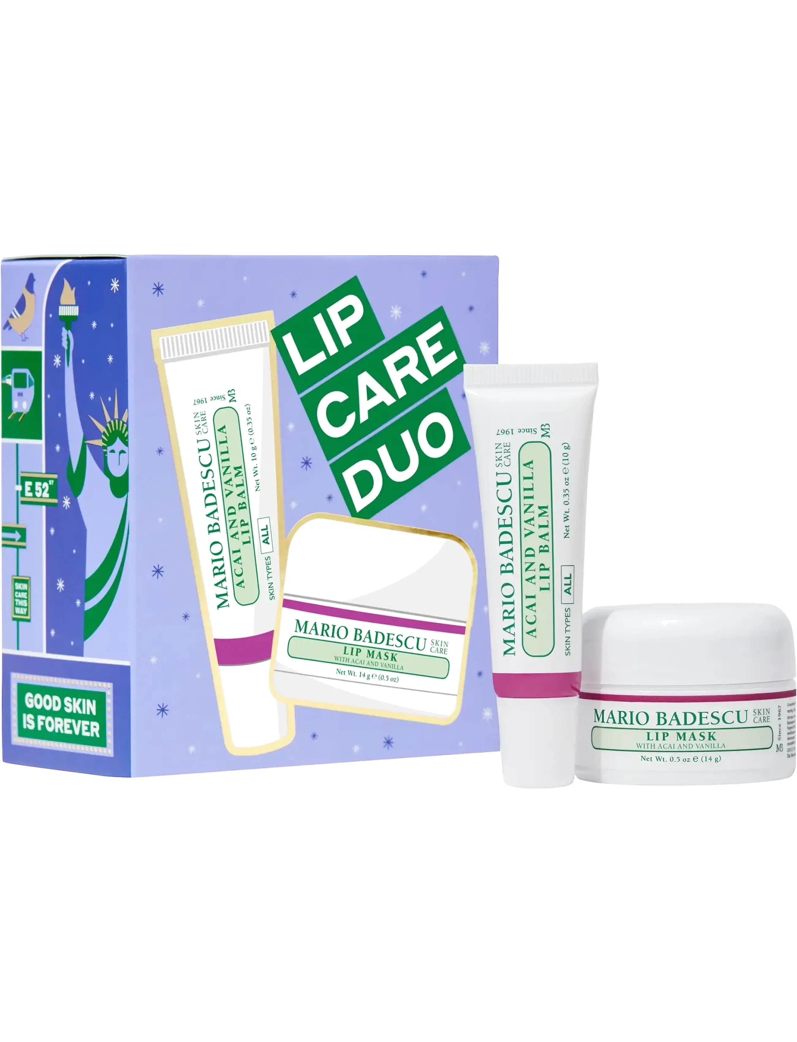 Mario Badescu - Day to Night Duo - læbemaske - clear - 2