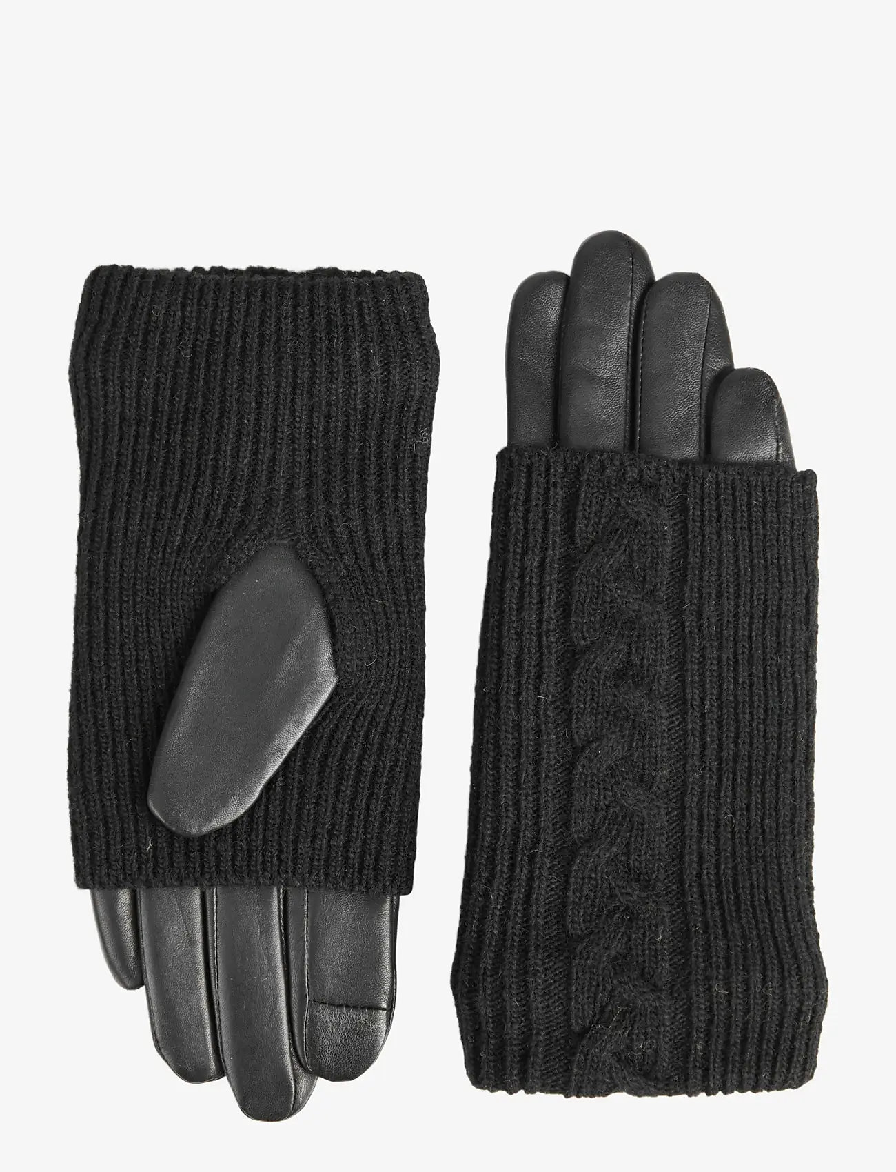 Markberg - HellyMBG Glove, Cable Knit - fingervantar - black - 0