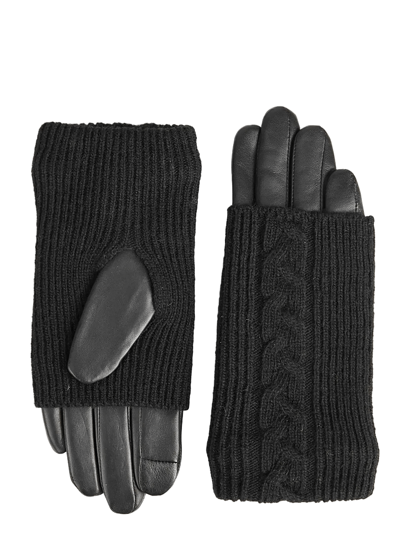 Markberg - HellyMBG Glove, Cable Knit - fingervantar - black - 0