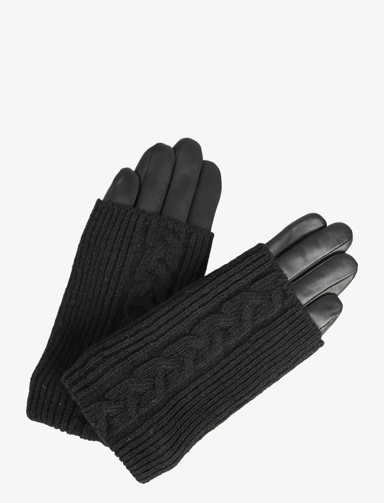 Markberg - HellyMBG Glove, Cable Knit - fingervantar - black - 2