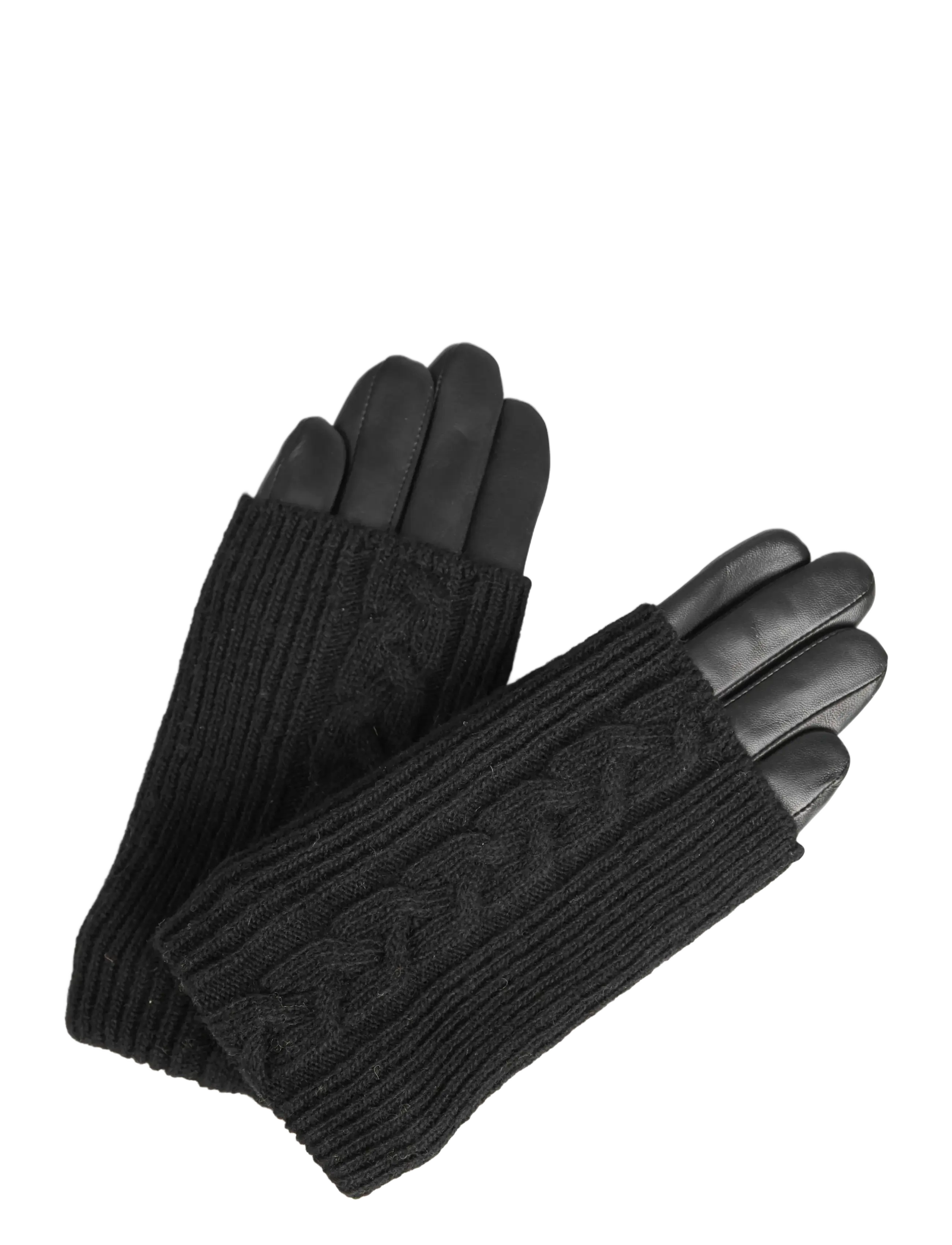 Markberg - HellyMBG Glove, Cable Knit - akcesoria - black - 2