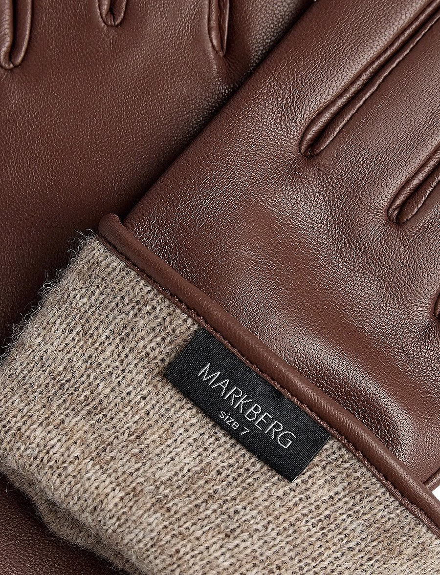 Markberg - KathMBG Glove - læderhandsker - brandy - 3