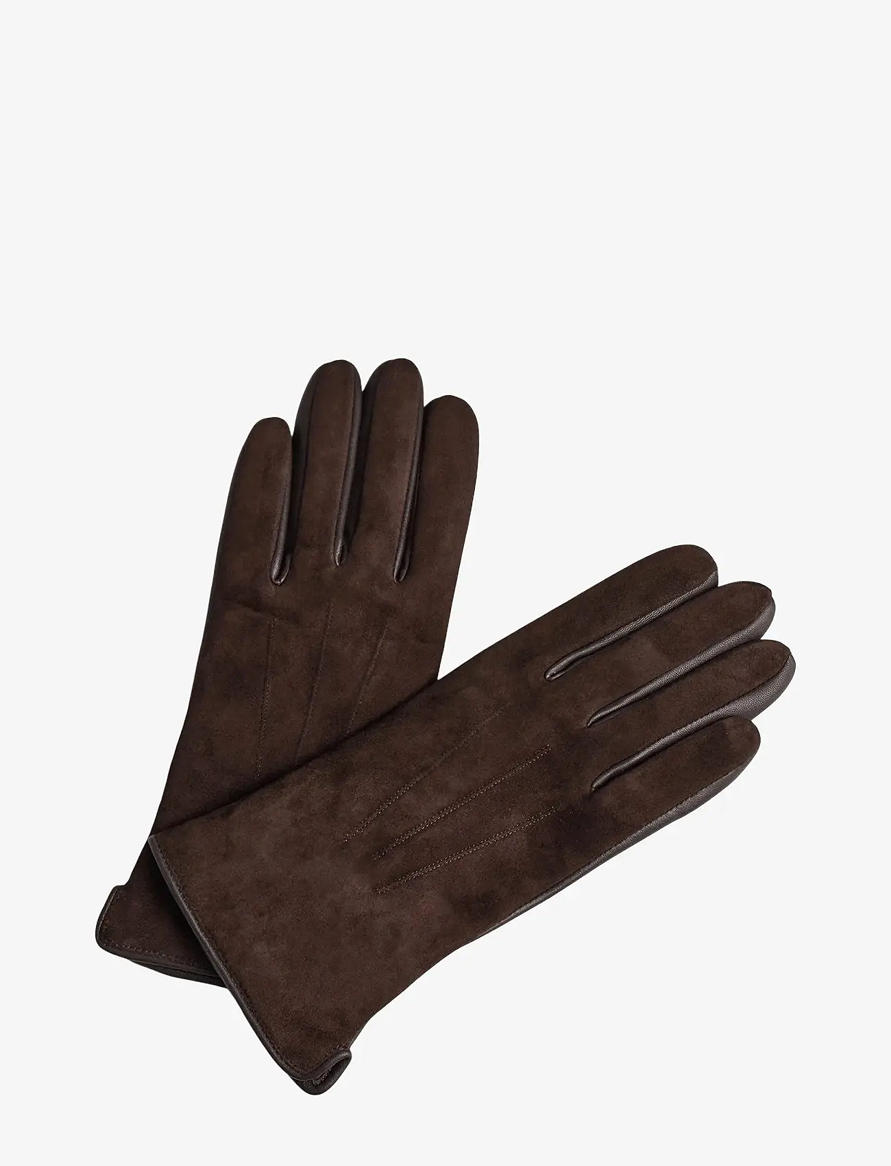 Markberg - CariannaMBG Glove, Suede - fingervantar - dark brown - 0