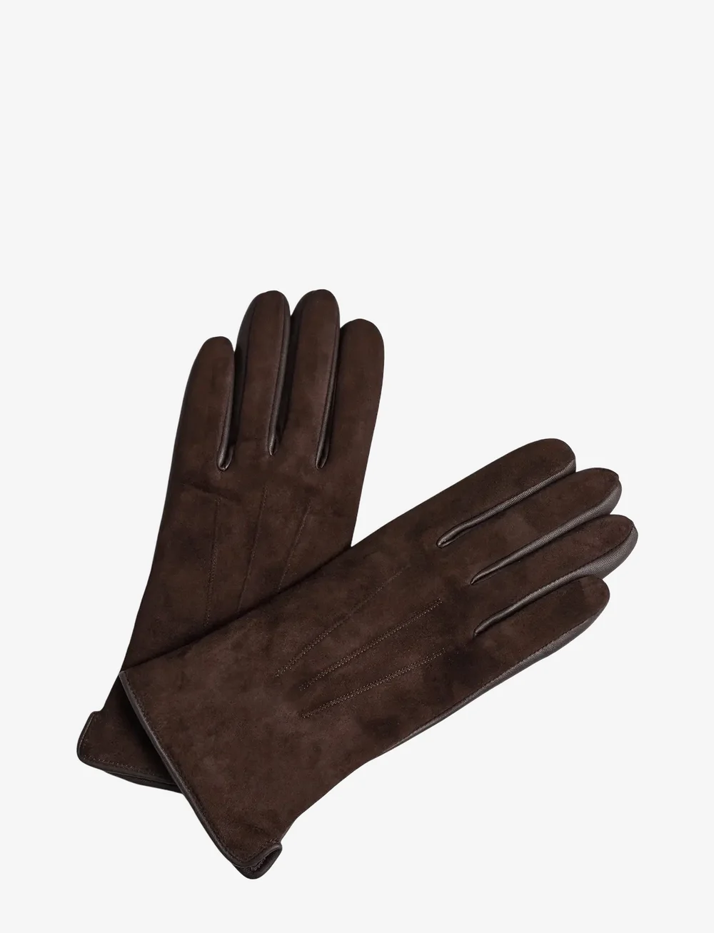 Markberg - CariannaMBG Glove, Suede - handsker - dark brown - 0
