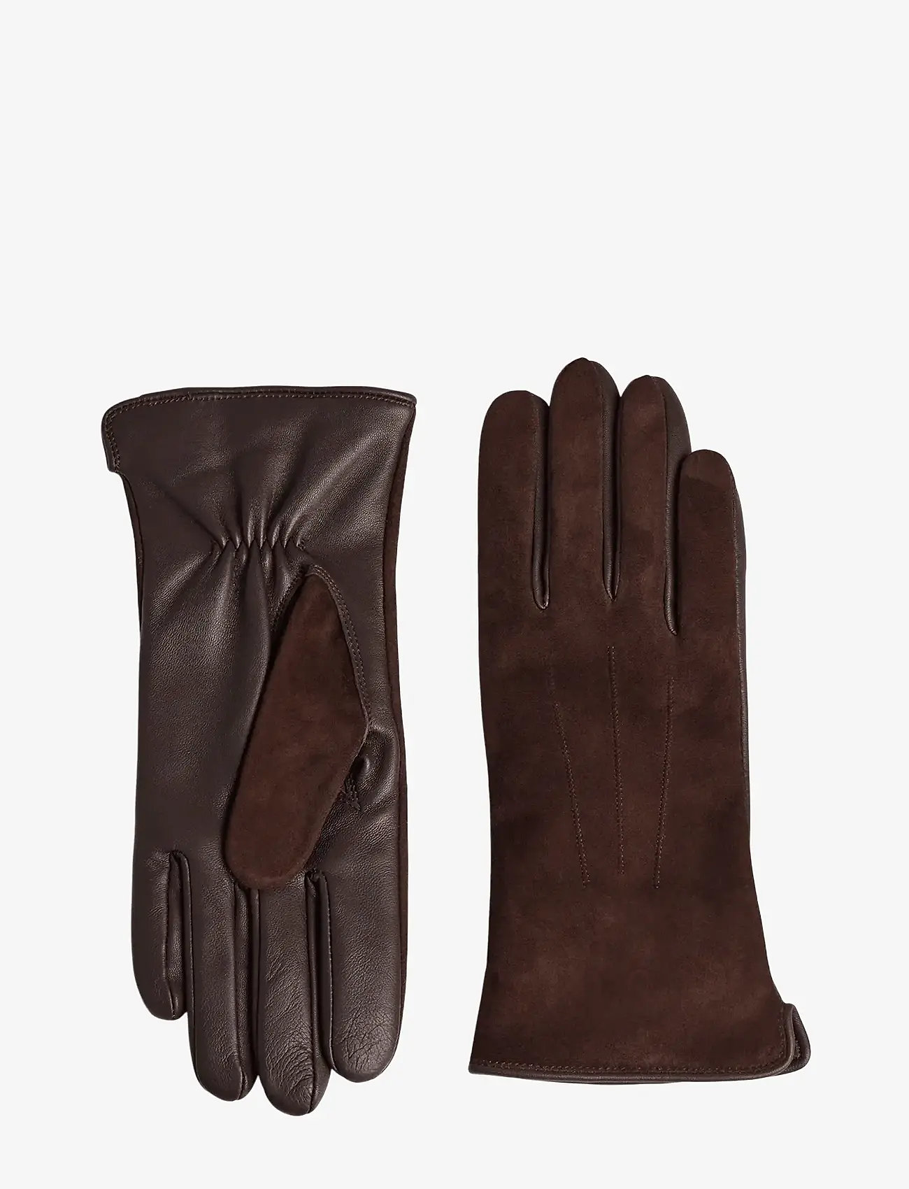 Markberg - CariannaMBG Glove, Suede - fingervantar - dark brown - 1