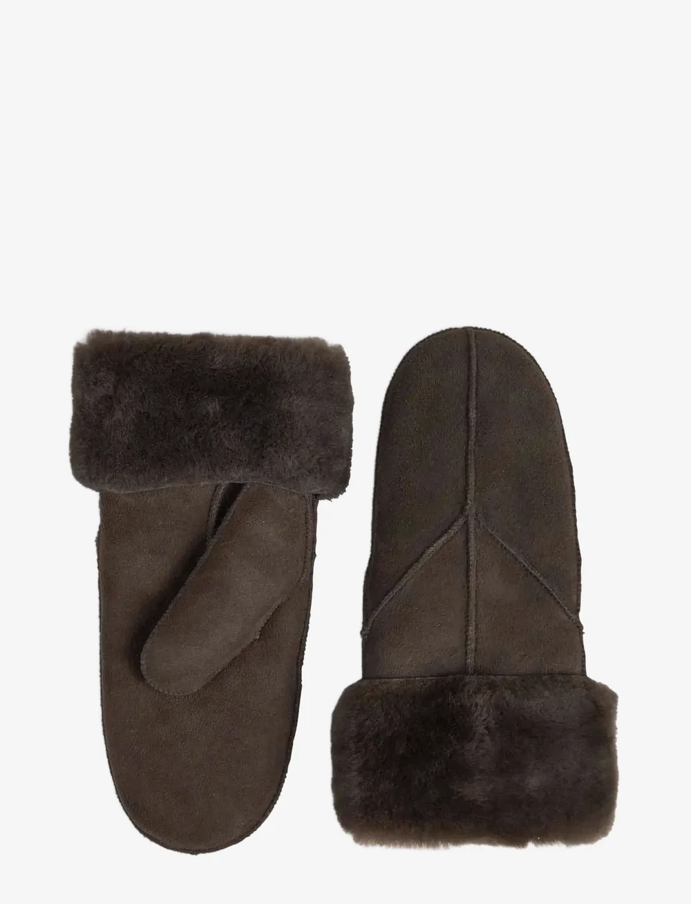 Markberg - JasminMBG Sheepskin Mitten - tumvantar - dark brown - 0