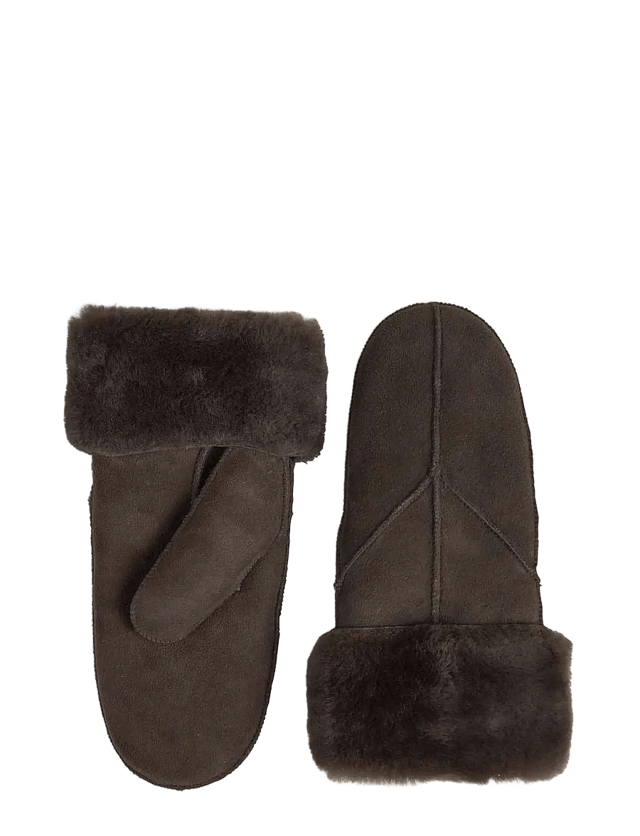 Markberg - JasminMBG Sheepskin Mitten - labakindad - dark brown - 0