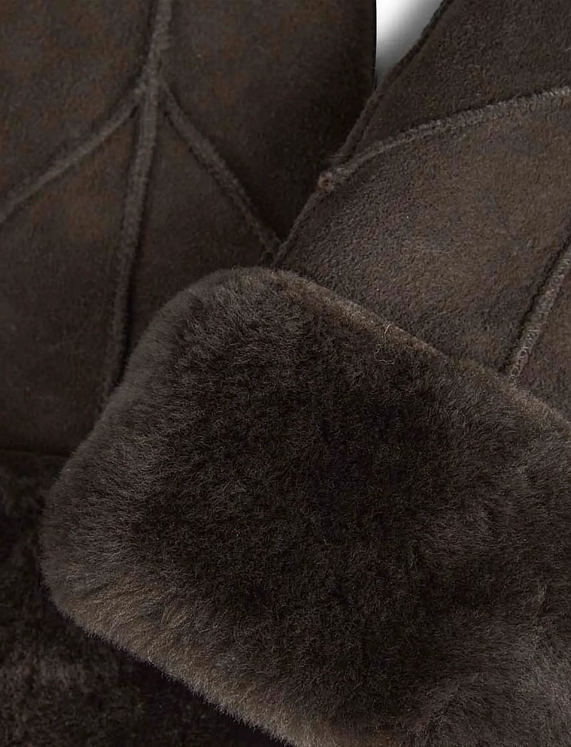 Markberg - JasminMBG Sheepskin Mitten - kumštinės pirštinės - dark brown - 3