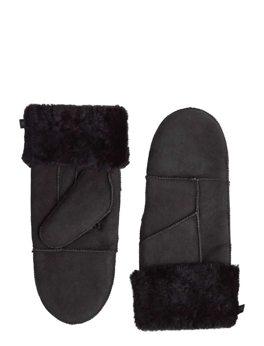 Markberg - BellaMBG Sheepskin Mitten - fäustlinge - black - 0