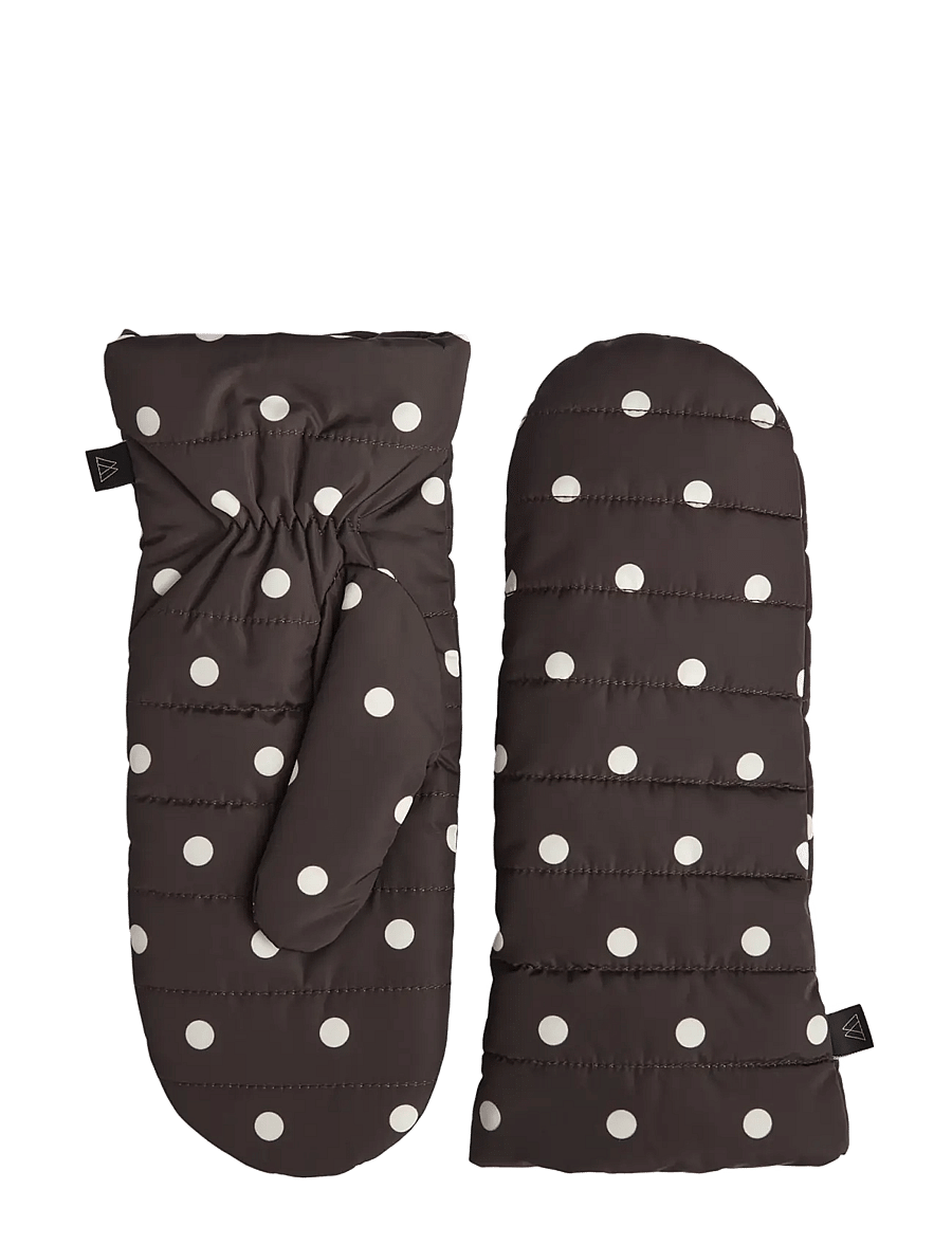 Markberg - CelinaMBG Mitten - luffer - polka dot, brown - 1