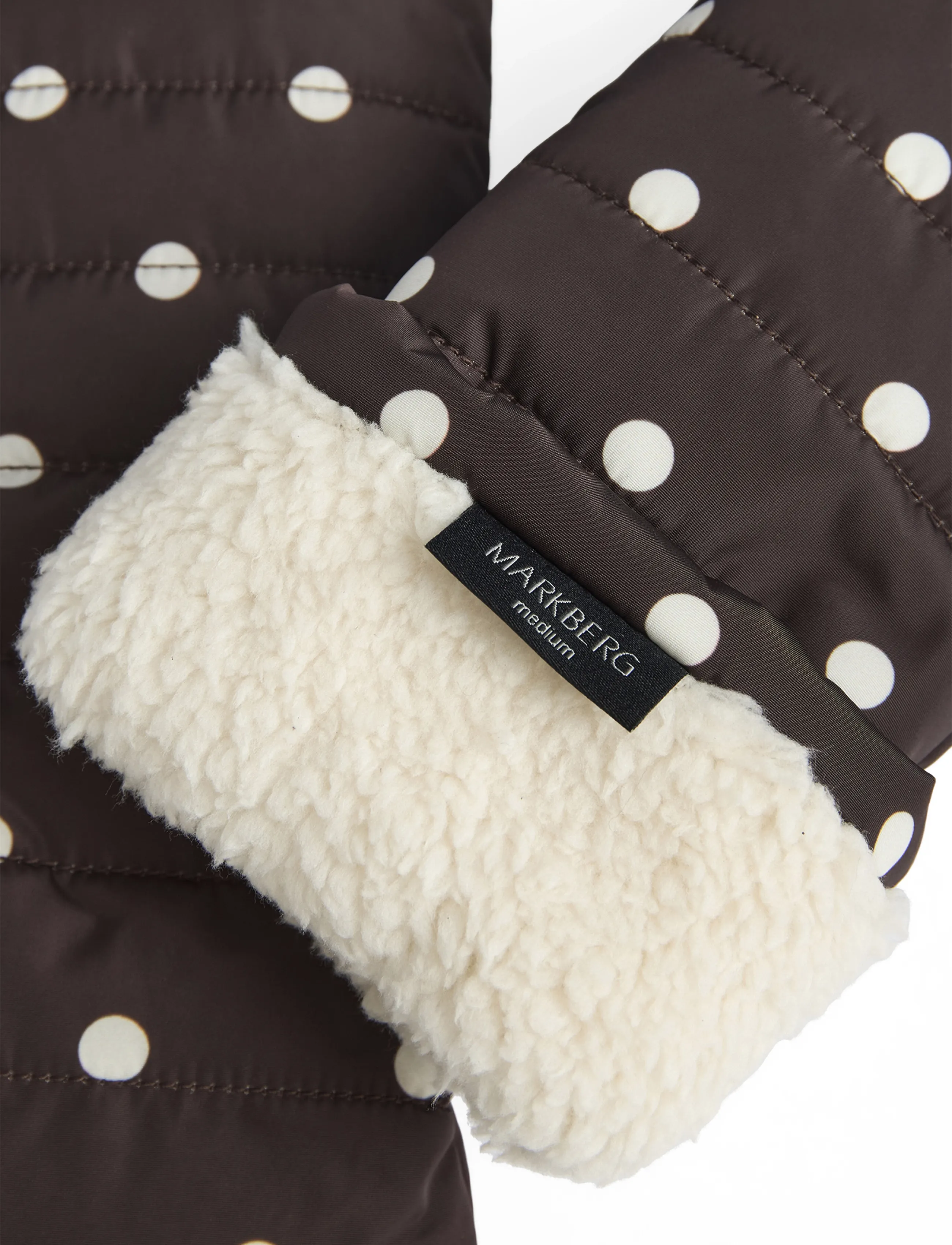 Markberg - CelinaMBG Mitten - luffer - polka dot, brown - 3