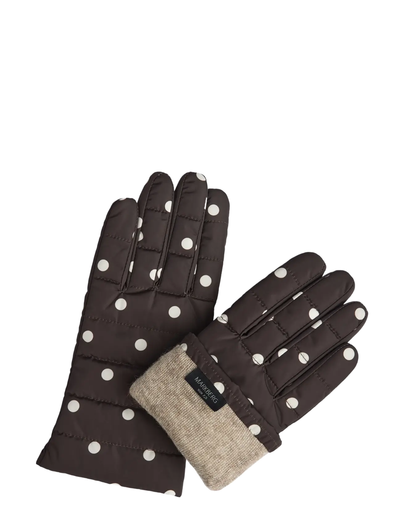 Markberg - AlberteMBG Glove - fingervantar - polka dot, brown - 2