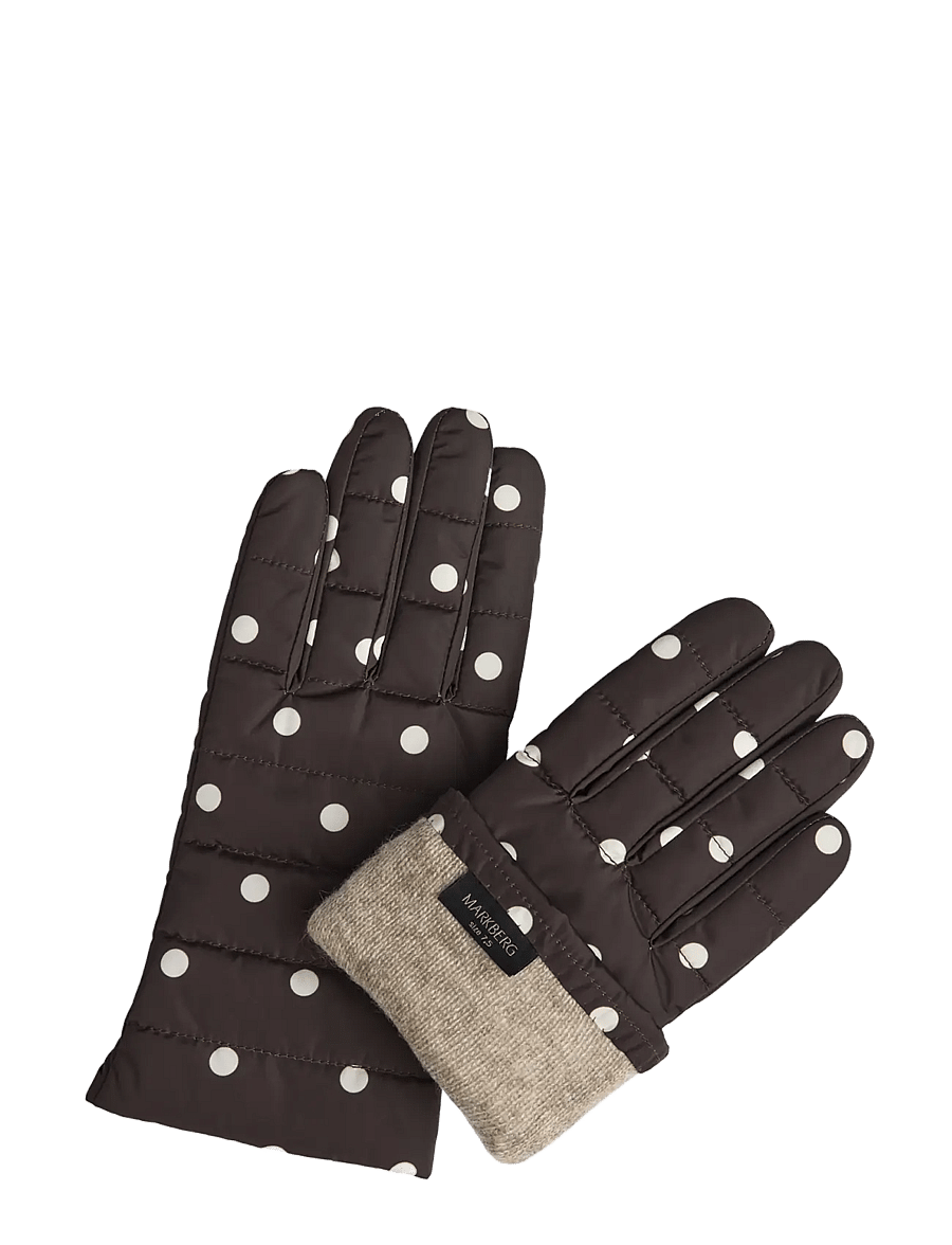 Markberg - AlberteMBG Glove - fingervantar - polka dot, brown - 2
